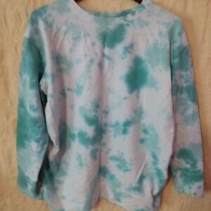 Kids Tie-Dye Long Sleeve Shirt - Blue and Green